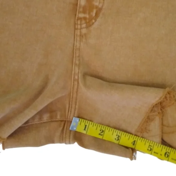 🍊 Ava & Viv Women's Raw Hem Mid Rise Midi Jean Shorts. NWOT Size 16W - Picture 5 of 11